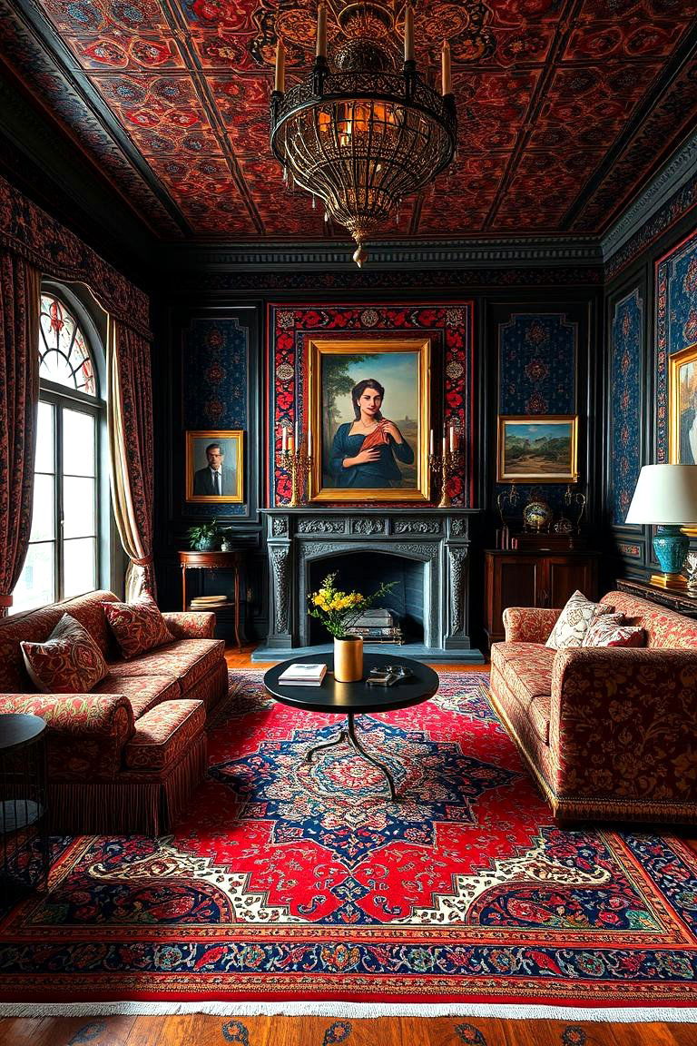Classic Persian Rugs - 24 Royal Living Room Design Ideas