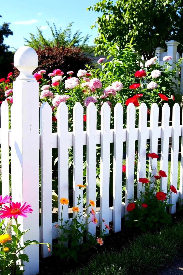 Classic Picket Fence Charm - 24 Small Garden Fence Ideas