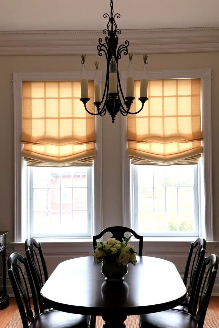 Classic Roman Shades - 24 Dining Room Window Treatments
