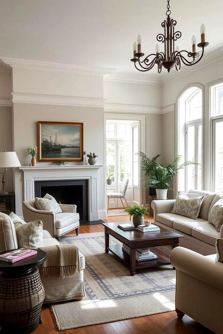 Classic Serenity - 24 Dulux Egyptian Cotton Living Room Ideas