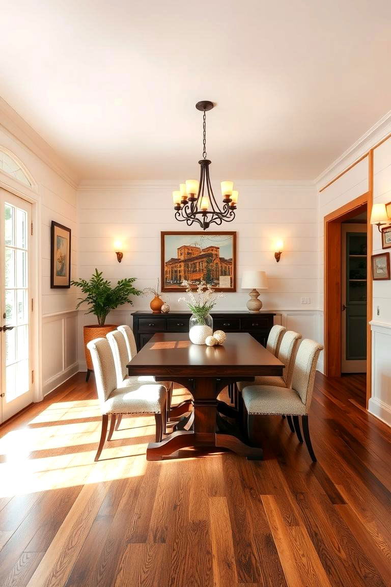 Classic Shiplap Elegance - 24 Dining Room Wainscoting Ideas
