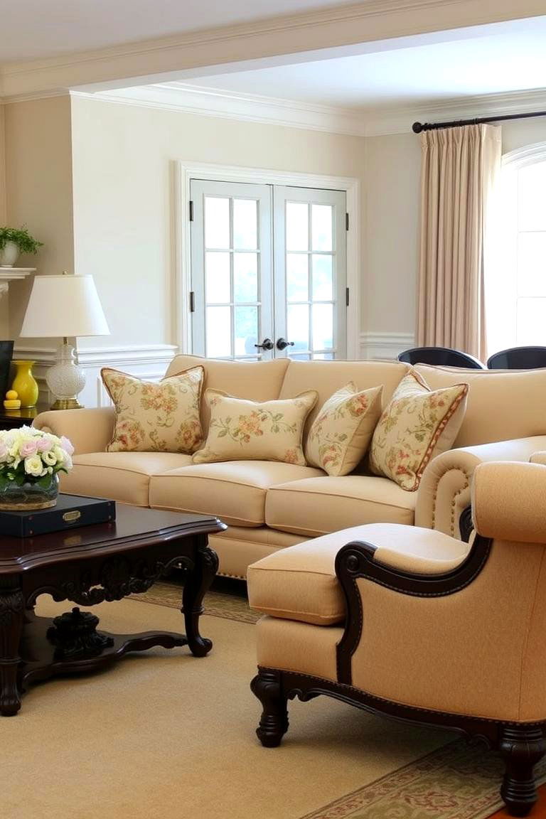 Classic Sofa with Rolled Arms - 24 Traditional Living Room Ideas