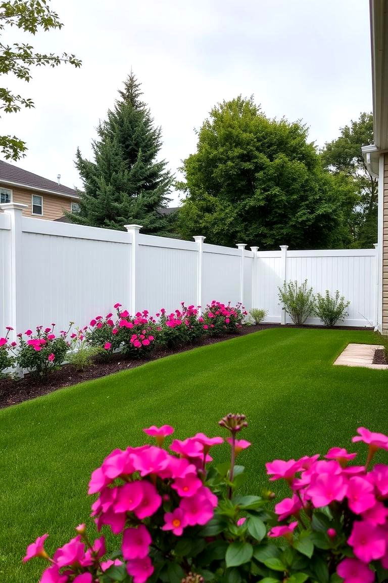 Classic Solid Panel Fence - 24 White Privacy Fence Ideas