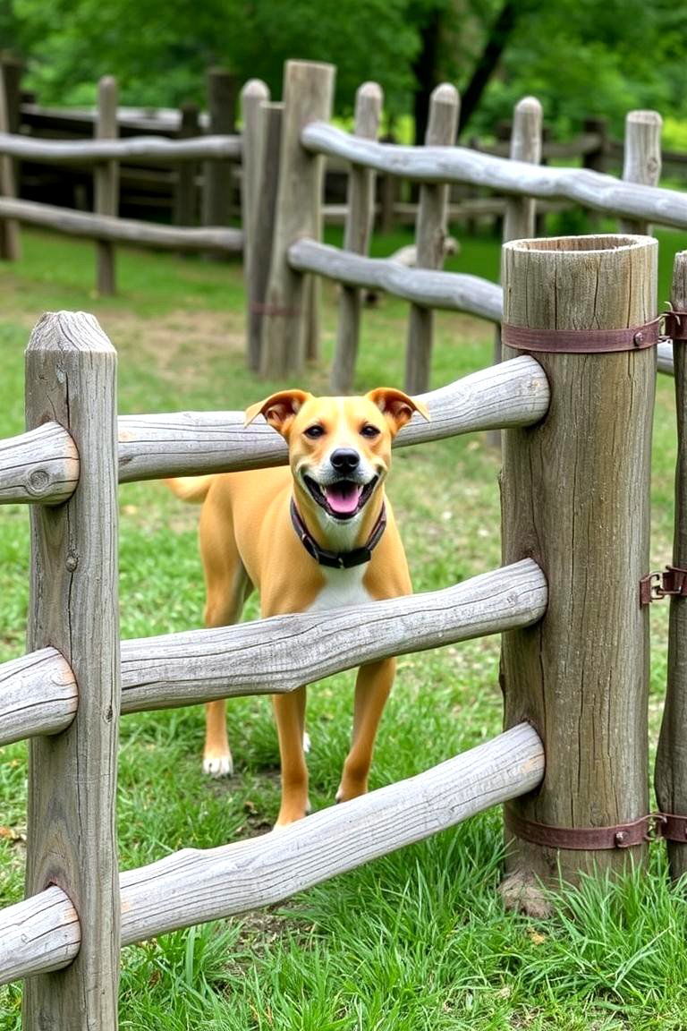 Classic Split Rail Dog Fence - 24 Dog Fence Ideas