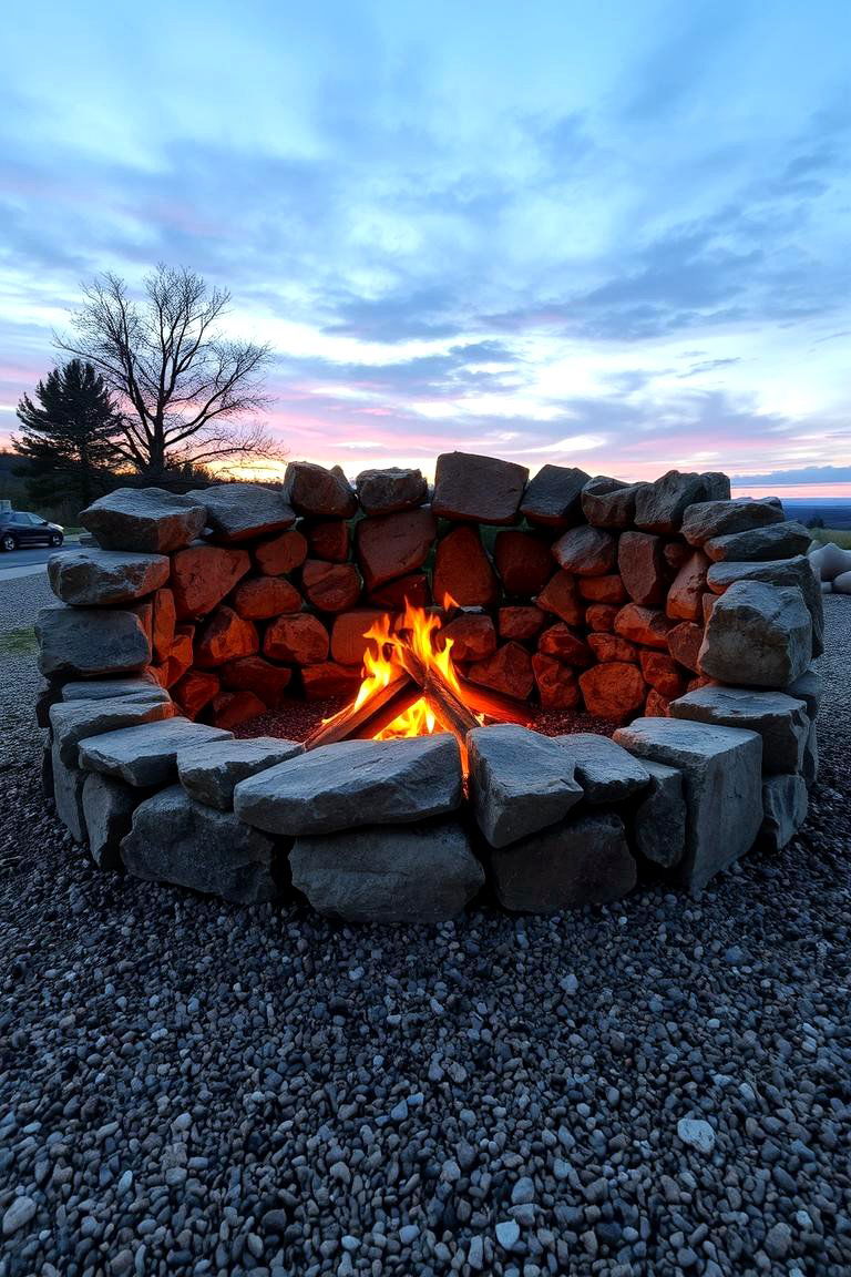 Classic Stone Circle Fire Pit - 24 Rustic Fire Pit Ideas