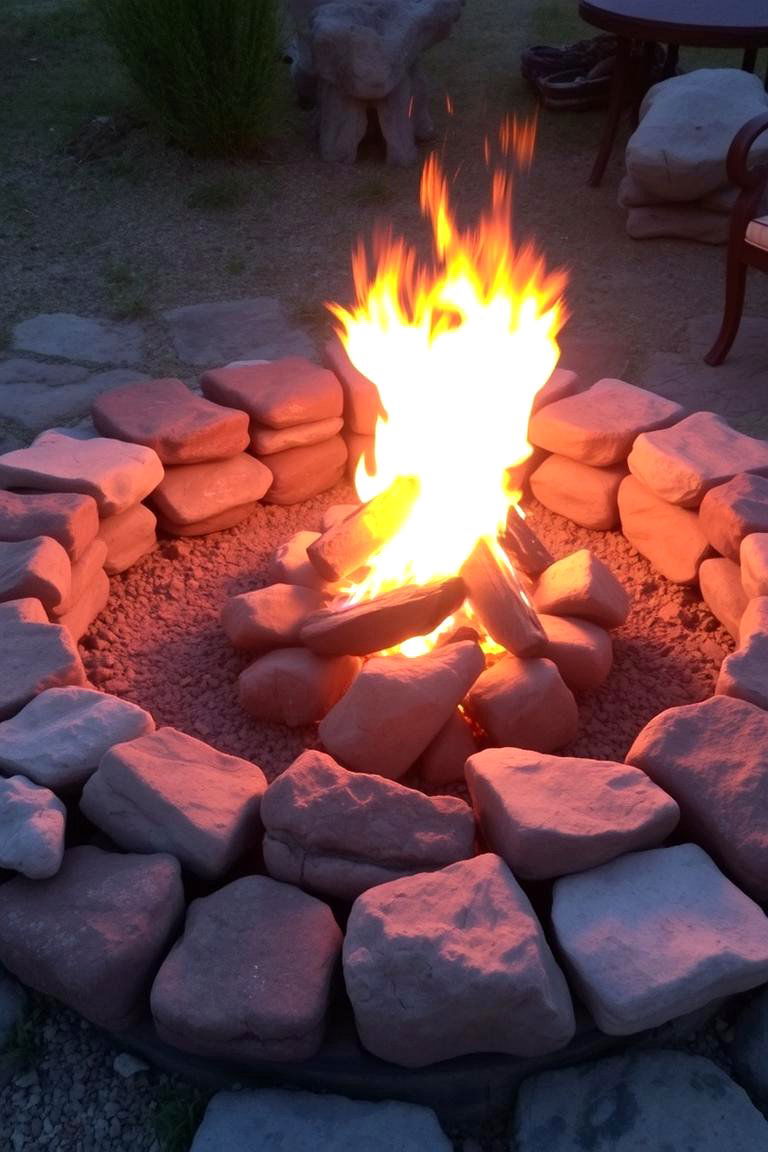 Classic Stone Circle Fire Pit - 24 Rock Fire Pit Ideas