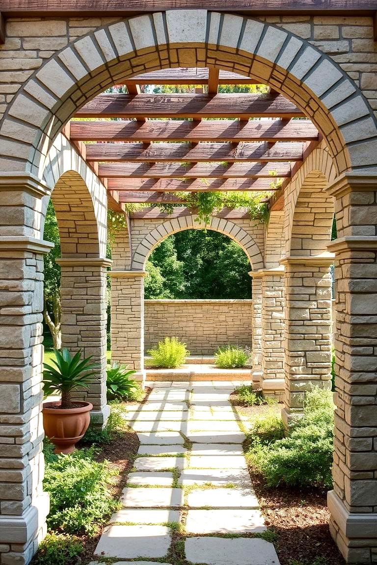 Classic Stone Retreat - 24 Patio With a Pergola Ideas