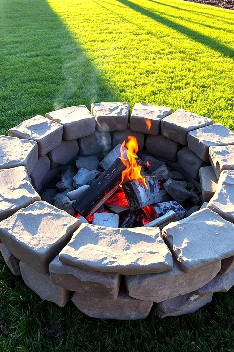 Classic Stone Ring Fire Pit - 24 Wood Burning Fire Pit Ideas