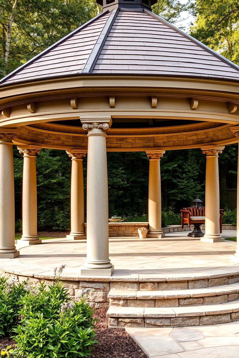 Classic Stone Sanctuary - 24 patio with a gazebo ideas