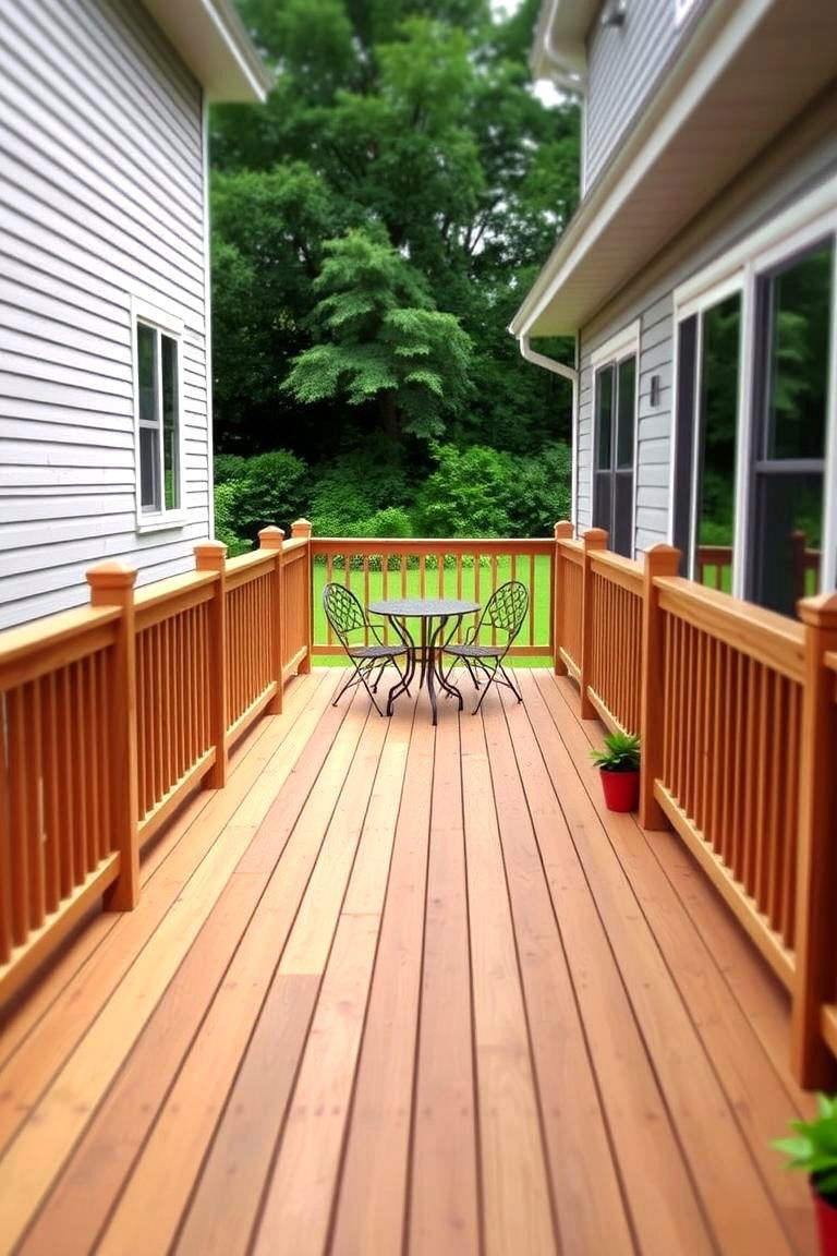 Classic Straight Deck - 24 Wood Deck Ideas