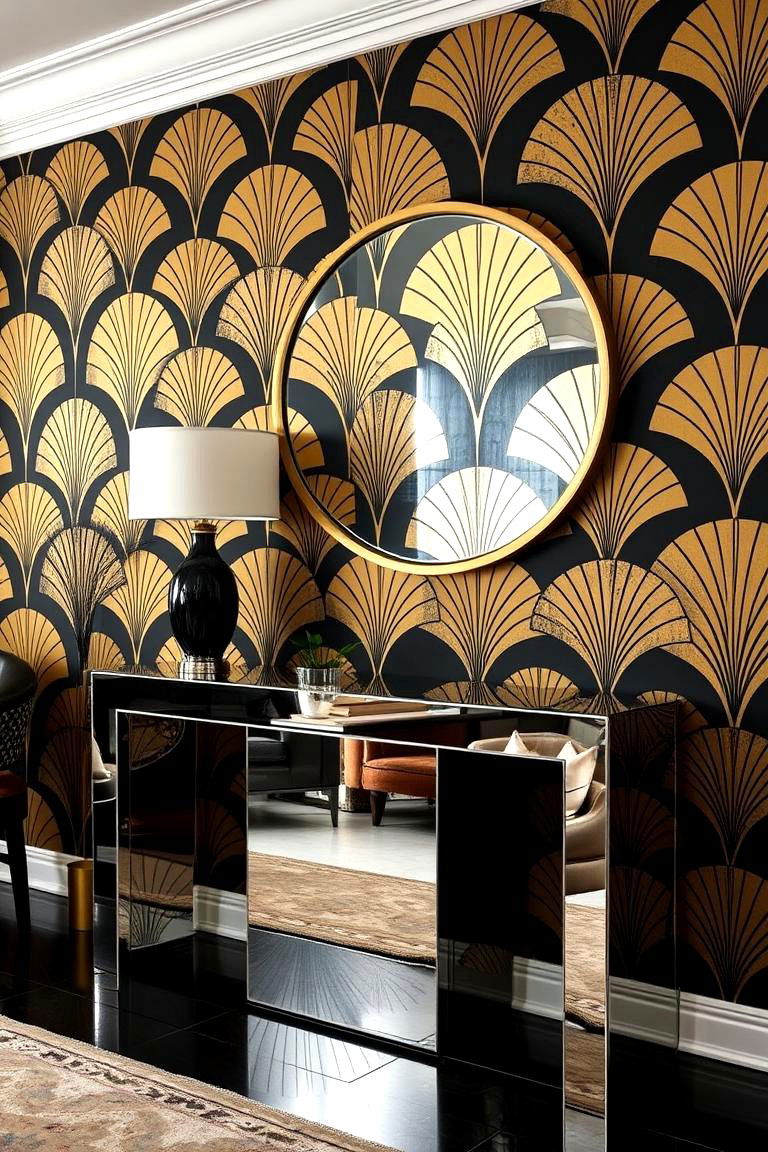 Classic Striped Patterns - 24 Art Deco Living Room Ideas