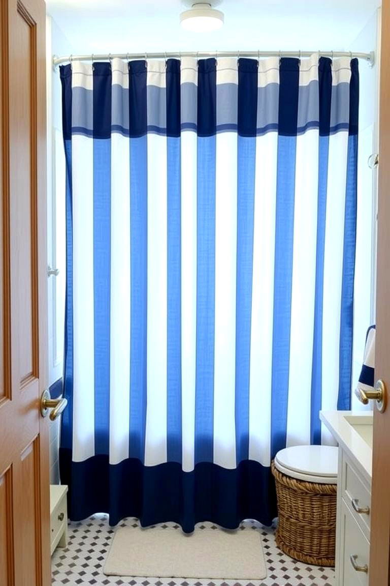 Classic Stripes Shower Curtain - 24 Shower Curtain Ideas