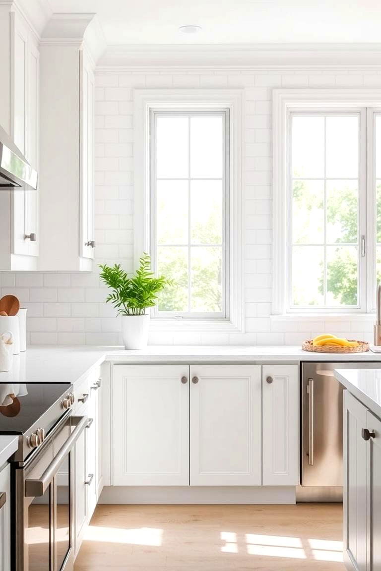 Classic Subway Tile - 24 White Kitchen Backsplash Ideas