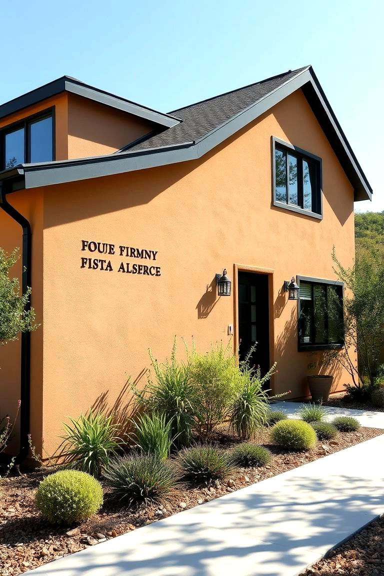 Classic Tan with Black Accents - 24 Exterior Door Trim Ideas
