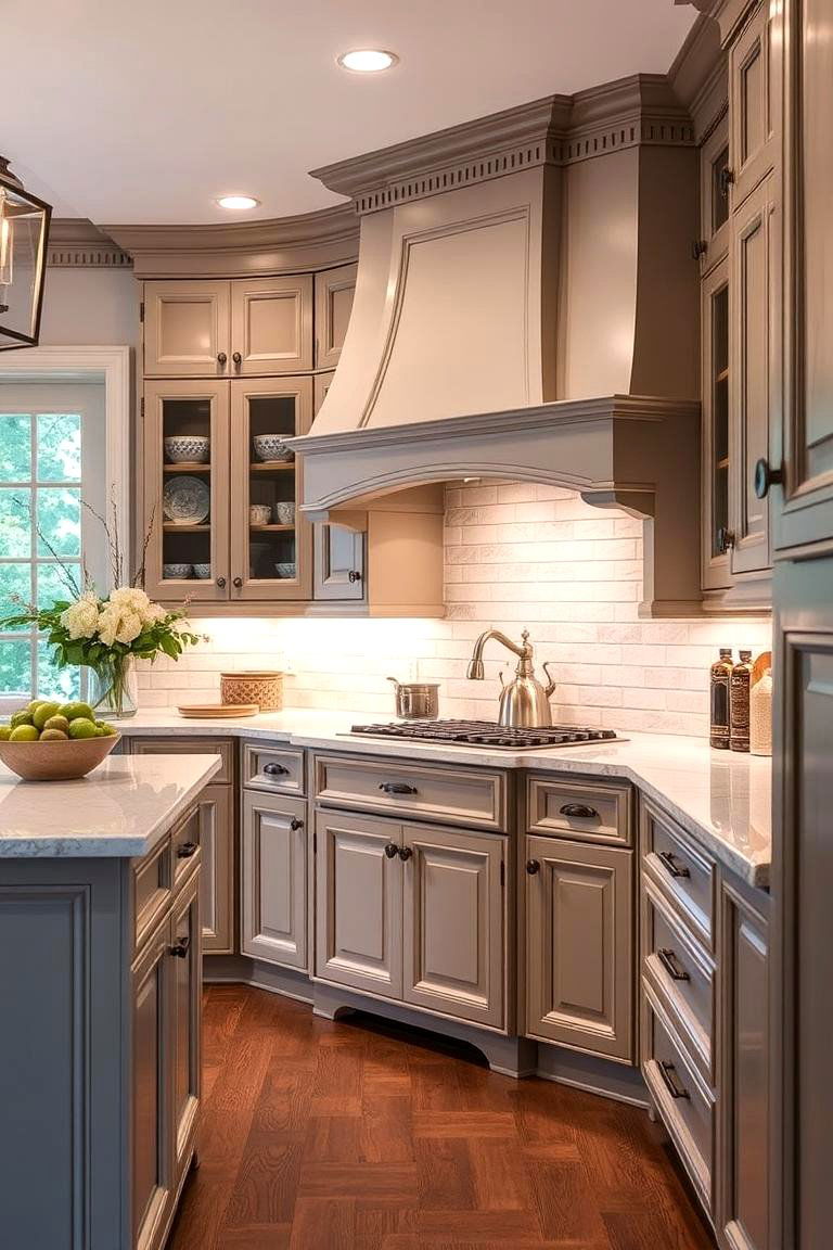 Classic Taupe Elegance - 24 Taupe Kitchen Cabinet Ideas