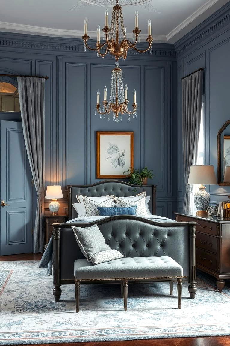 Classic Timeless Ambiance - 24 Blue and Grey Bedroom Ideas