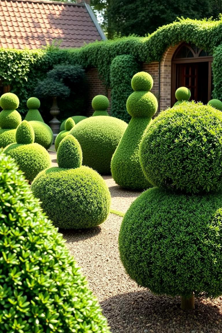 Classic Topiary Design - 24 Front Yard Boxwood Shrubs