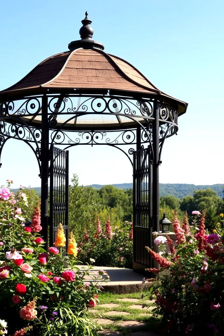 Classic Tuscan Gazebo for Relaxation - 24 Italian Garden Design Ideas