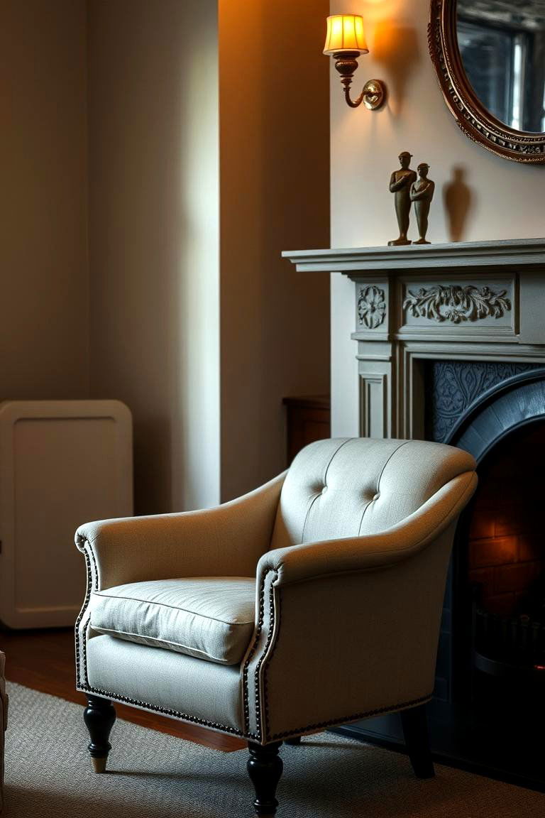 Classic Upholstered Chair - 24 Chairs in Front of Fireplace Ideas