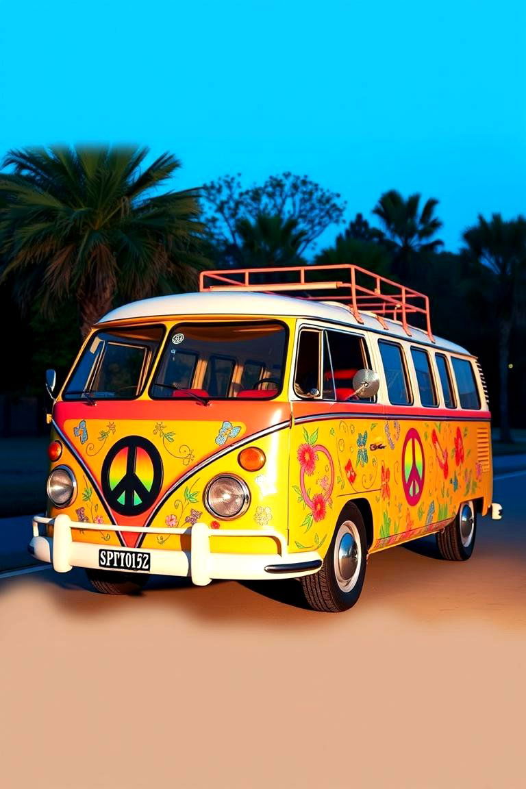 Classic VW Bus Art - 24 70s Van Art Ideas