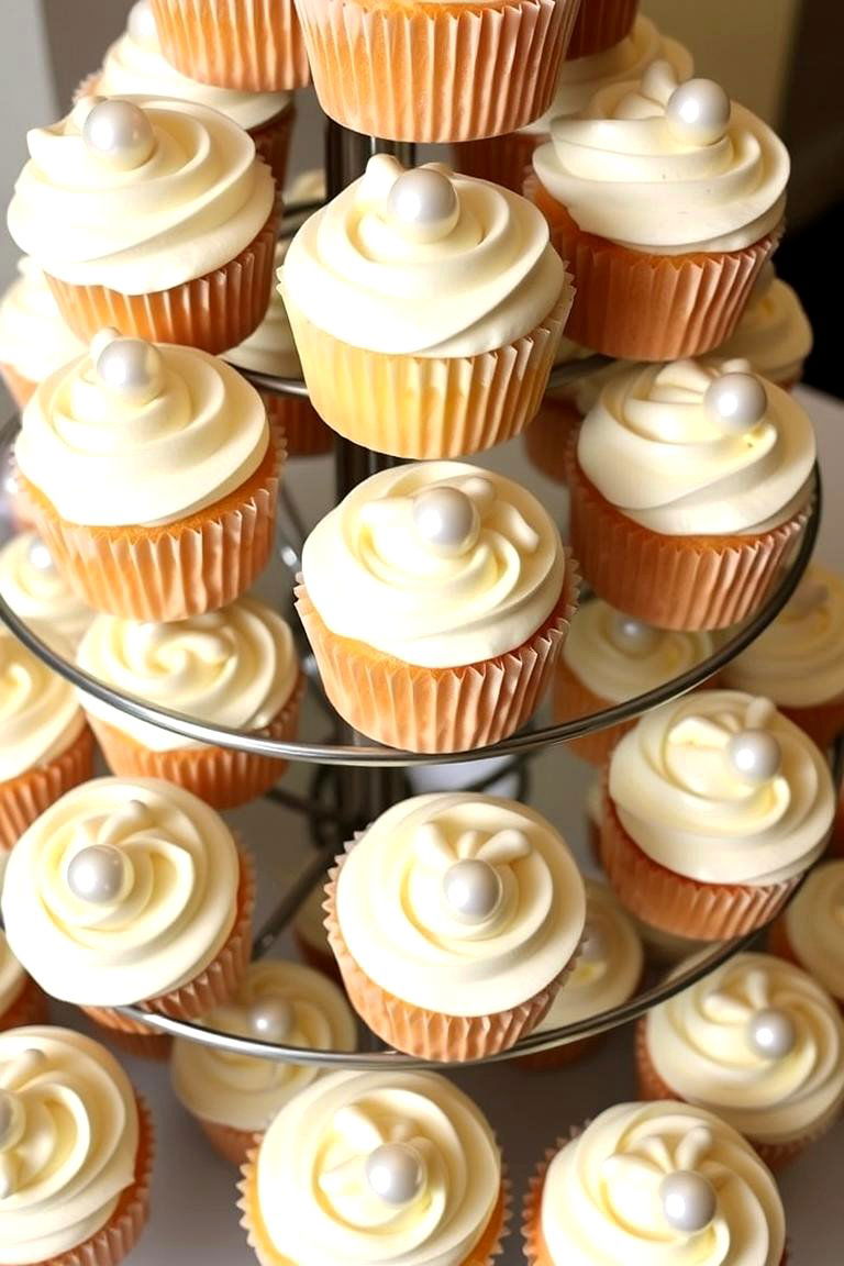 Classic Vanilla Elegance - 24 Wedding Cupcake Ideas