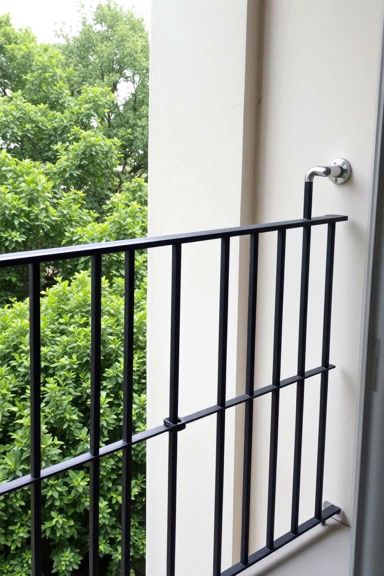 Classic Vertical Bar Design - 24 Wrought Iron Balcony Railing Design Ideas