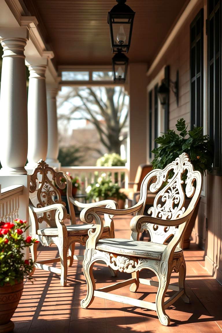Classic Vintage Porch Chairs - 24 Outdoor Seating Ideas