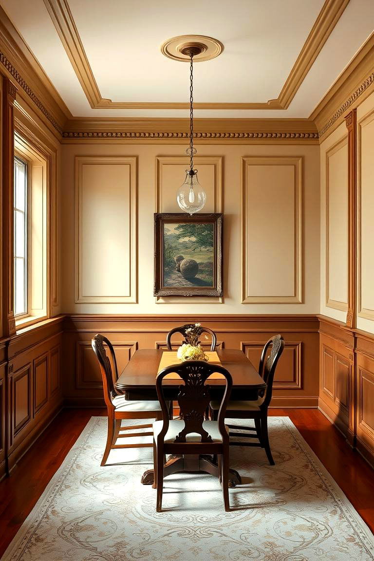 Classic Wainscoting - 24 Dining Room Wall Paneling Ideas