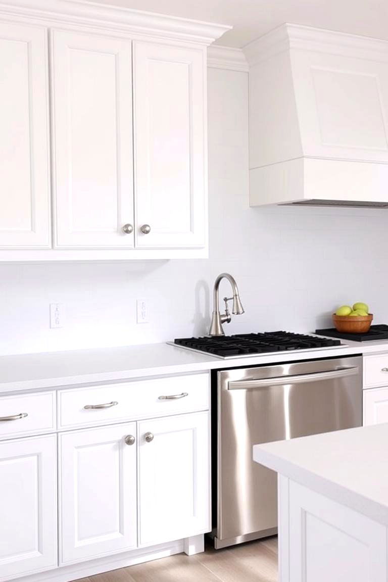 Classic White Cabinetry - 24 White Farmhouse Kitchen Ideas