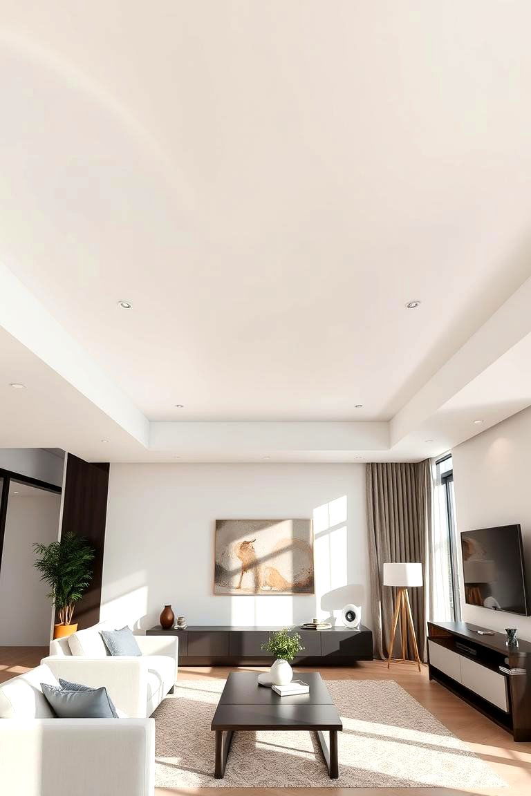 Classic White Ceiling - 24 Ceiling Paint Ideas