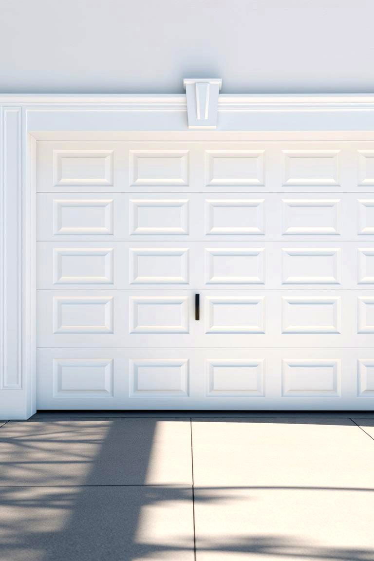 Classic White Elegance - 24 Garage Door Paint Ideas