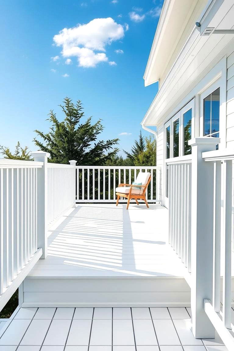 Classic White Elegance Deck - 24 Deck Color Ideas