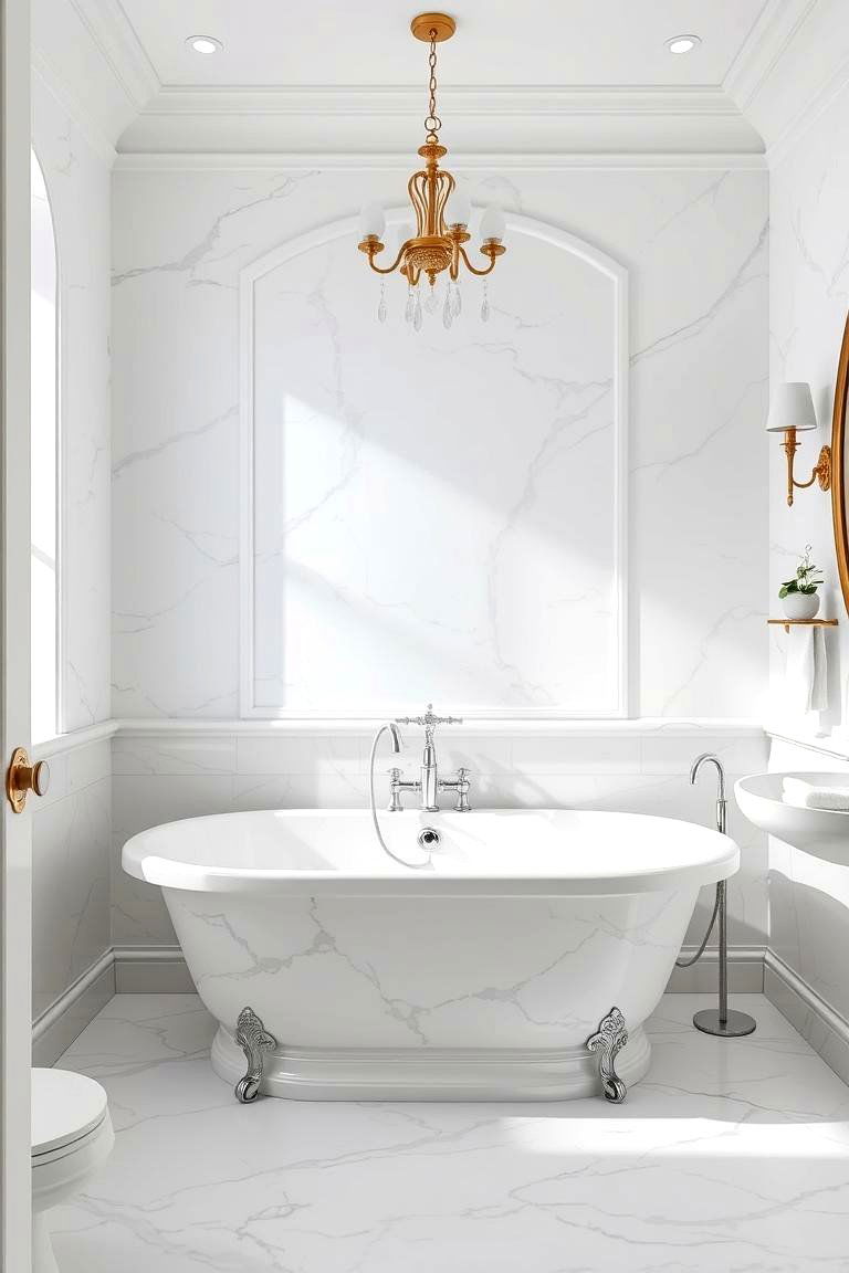 Classic White Marble Bath - 24 Traditional Bathroom Ideas