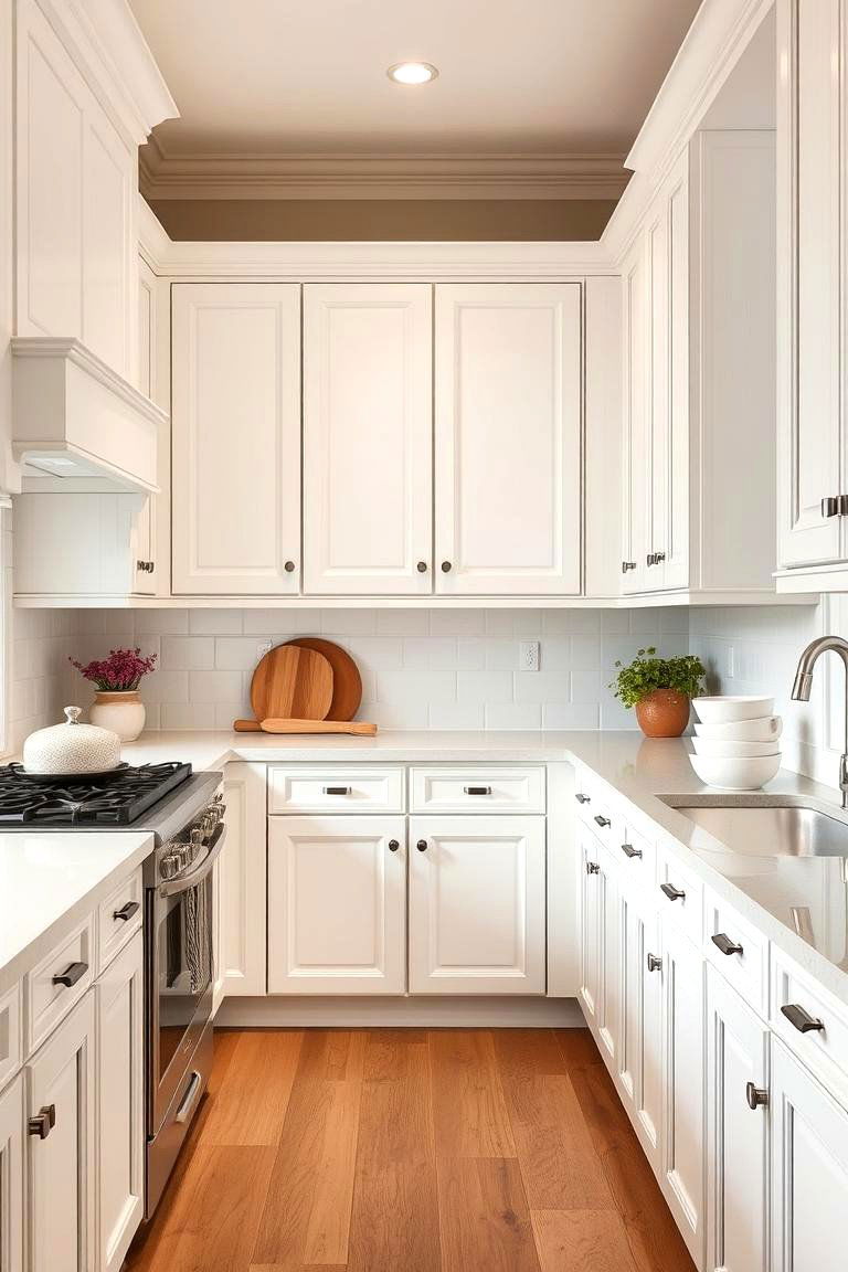 Classic White Shaker Cabinets - 24 White Kitchen Ideas