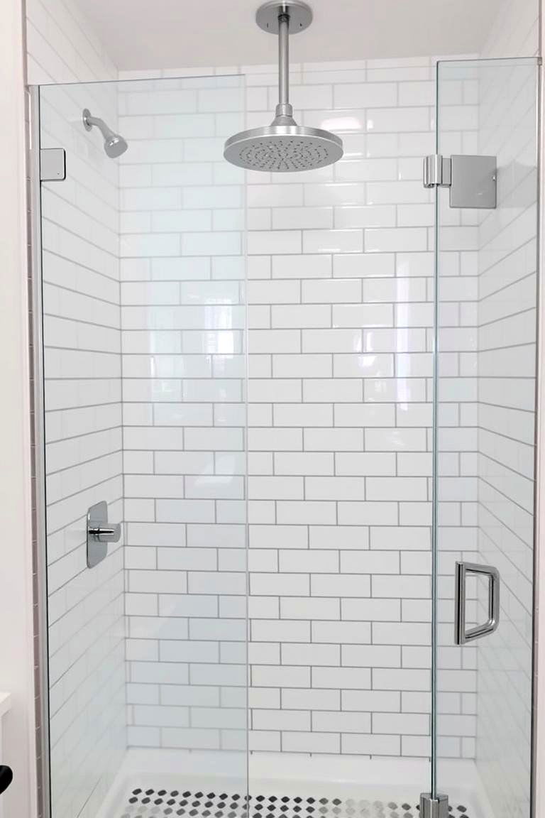 Classic White Subway Tile - 24 Shower Surround Ideas