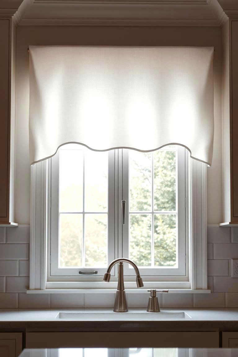 Classic White Valance - 24 Kitchen Valance Ideas