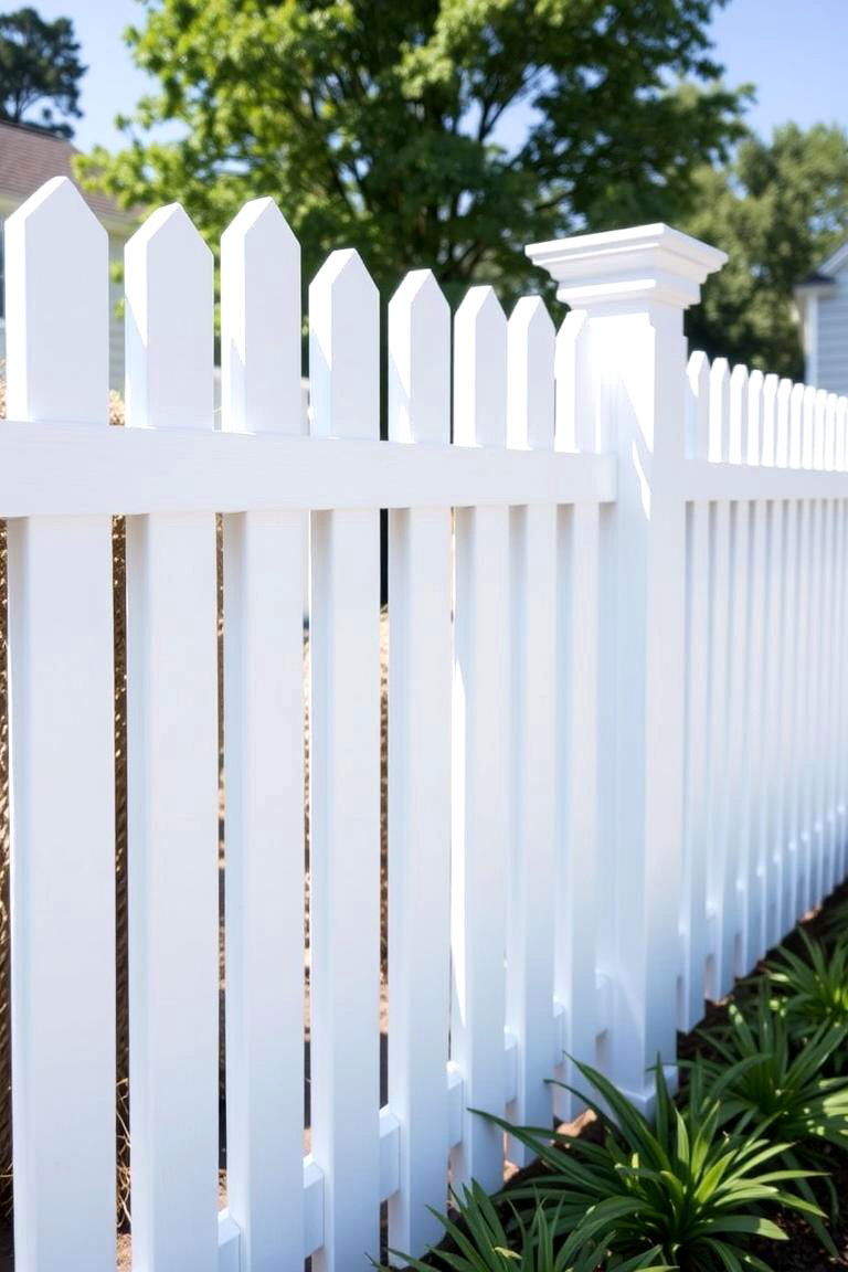 Classic White Vinyl Fence - 24 Vinyl Fence Colors