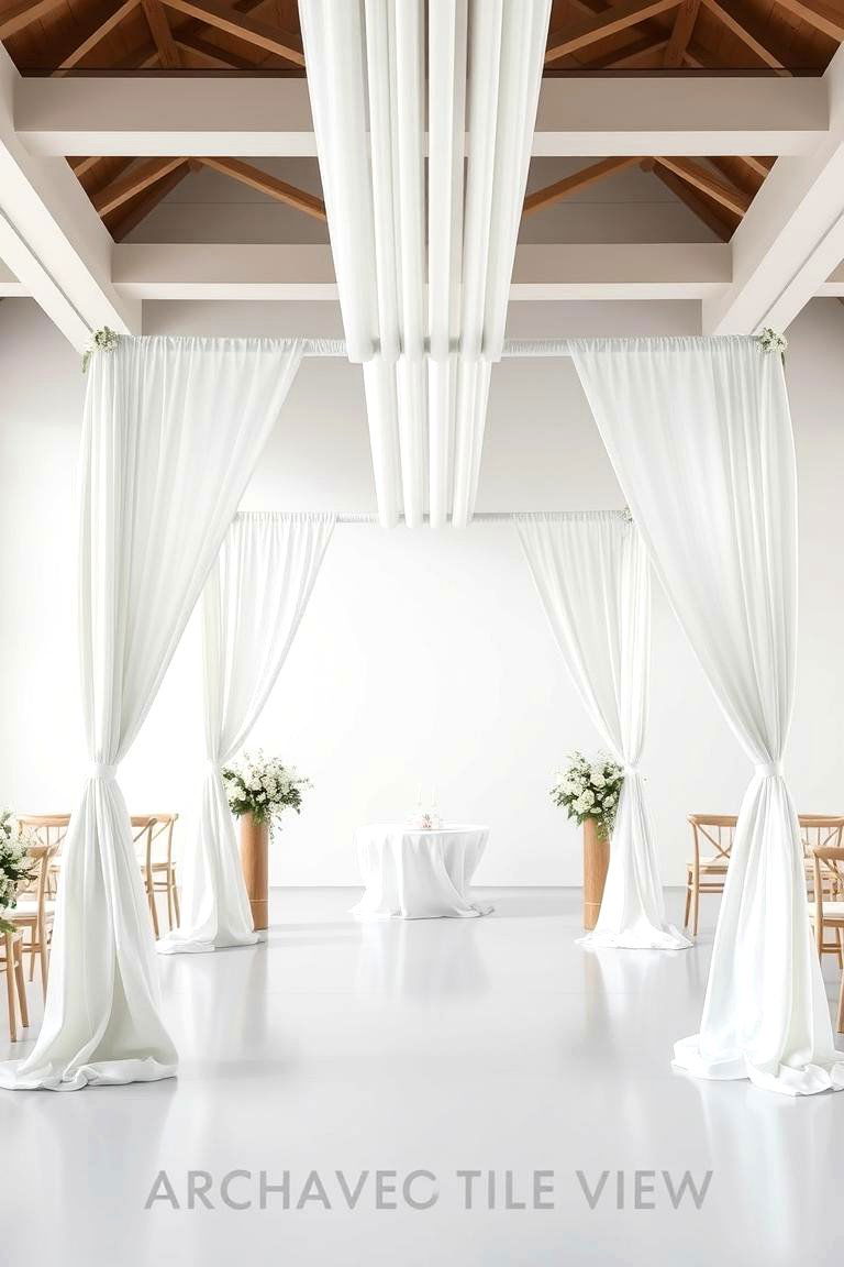 Classic White Wedding Arch - 24 Wedding Arch Ideas