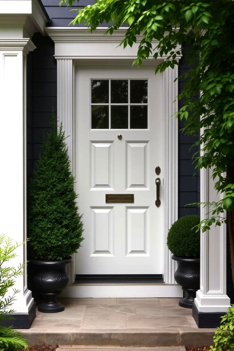 Classic White for Timeless Elegance - 24 Front Door Color Ideas