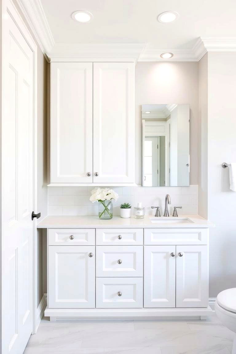 Classic White - 24 Bathroom Cabinet Color Ideas