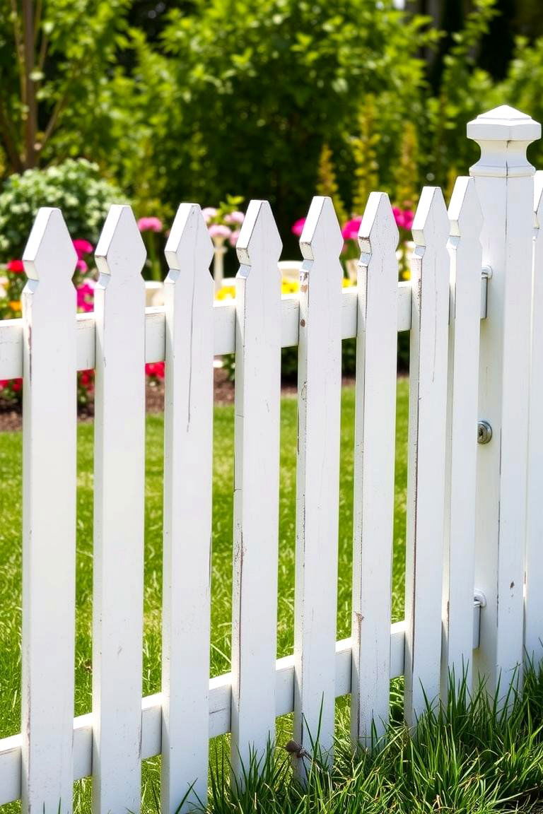 Classic Whitewashed Look - 24 Fence Painting Ideas