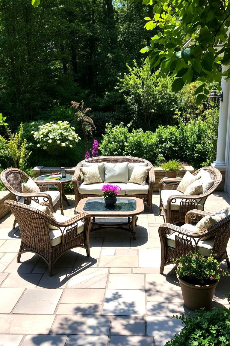 Classic Wicker Patio Set - 24 Outdoor Furniture Ideas