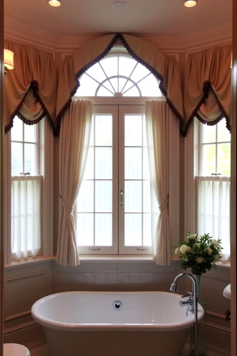 Classic Window Treatments - 24 Traditional Bathroom Ideas