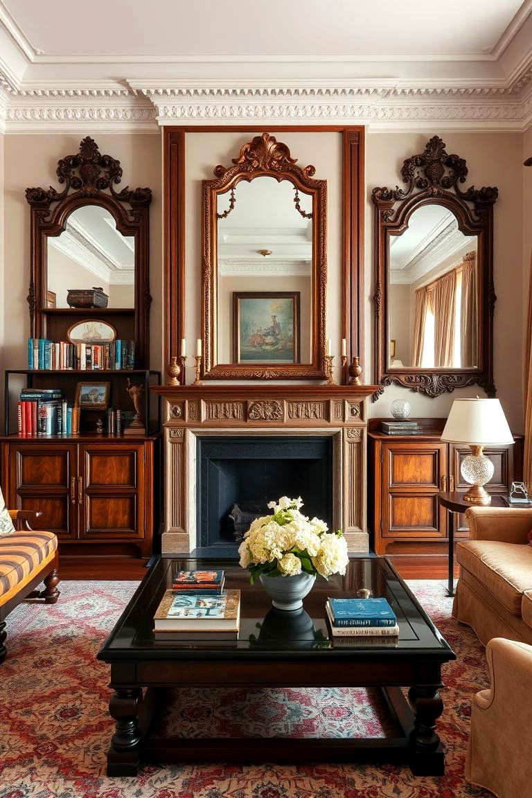 Classic Wood Accents - 24 Formal Living Room Ideas