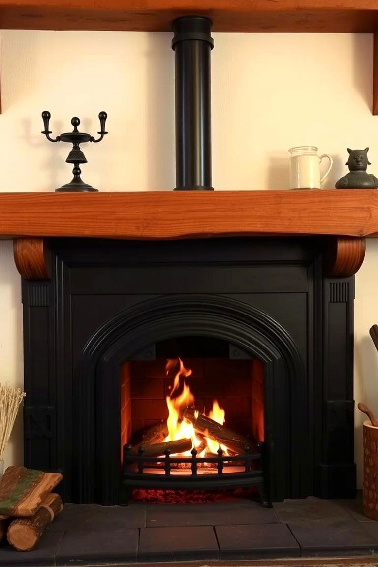 Classic Wood Burning Fireplace - 24 Cabin Fireplace Ideas
