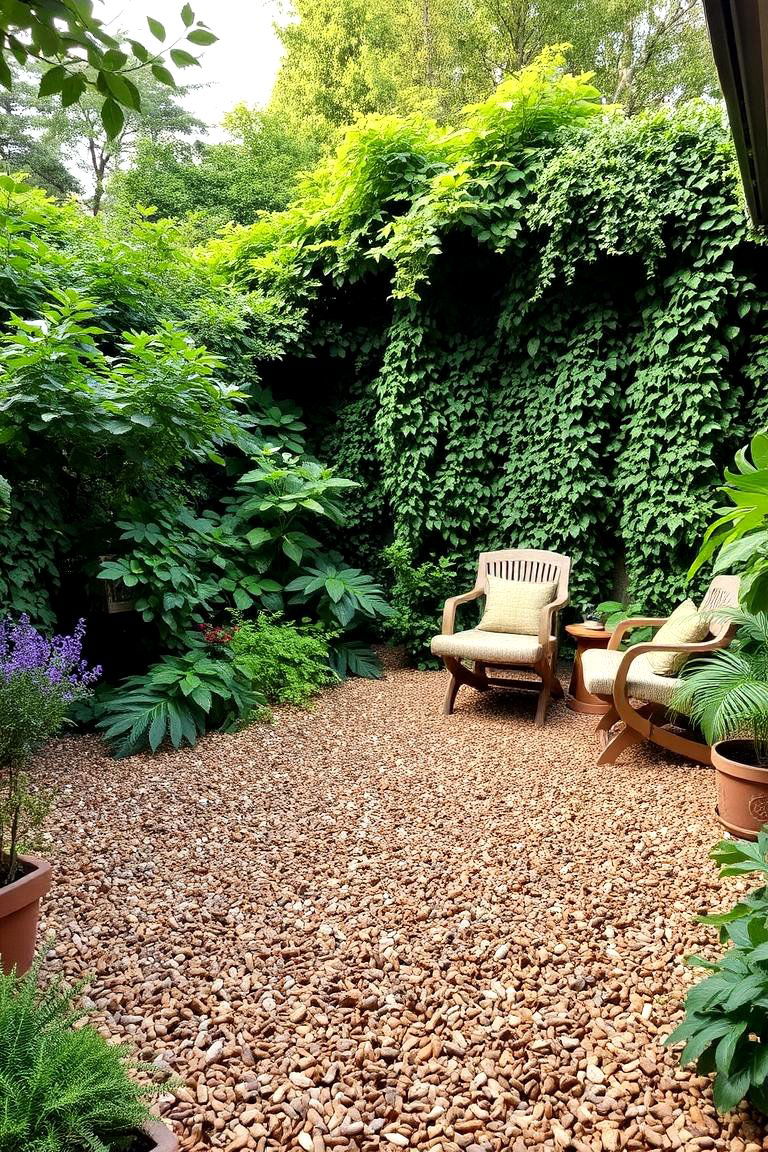 Classic Wood Chip Patio - 24 mulch patio ideas