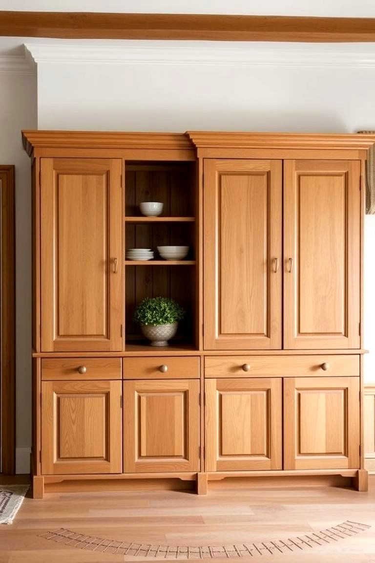 Classic Wood Panels - 24 Floor to Ceiling Cabinets Ideas