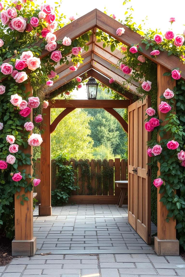 Classic Wooden Arch - 24 Garden Arch Ideas