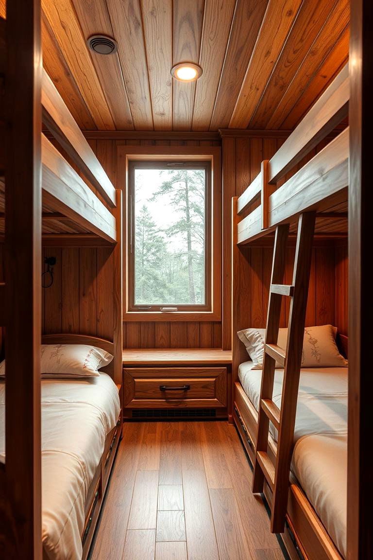 Classic Wooden Bunk Bed Charm - 24 bunk room ideas