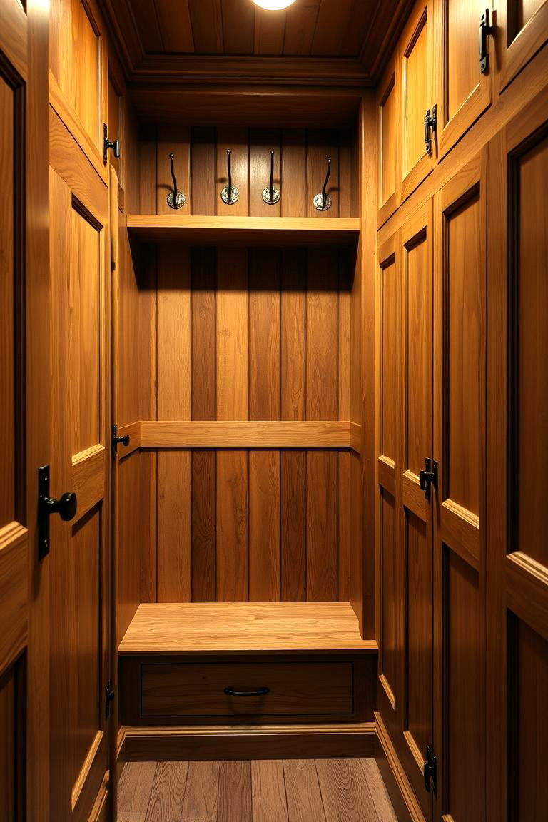 Classic Wooden Coat Closet - 24 Coat Closet Ideas